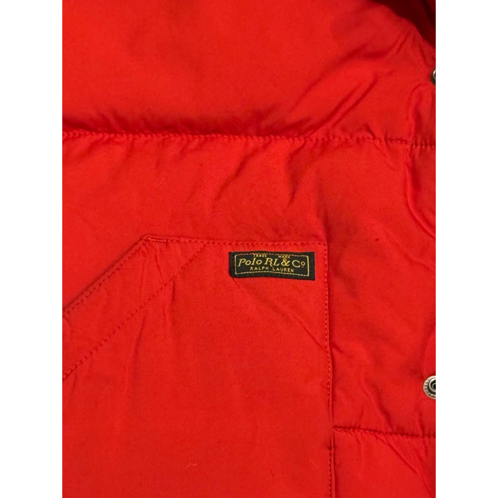 Vtg 90s Polo Ralph Lauren Youth Red Puffer Jacket Down Fill Coat Sz XL (18-20) - Picture 7 of 10